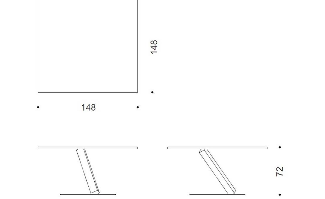 Стол от фабрики Desalto модель Element 680 Square Table 