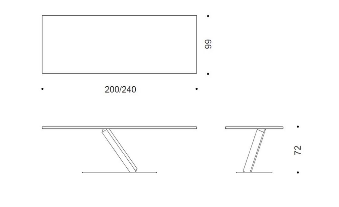Стол от фабрики Desalto модель Element 680 Rectangular Table 