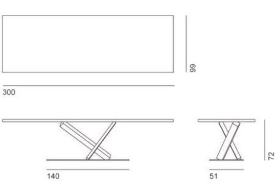 Стол Desalto Element 680 Rect Table_2 Legs image 2