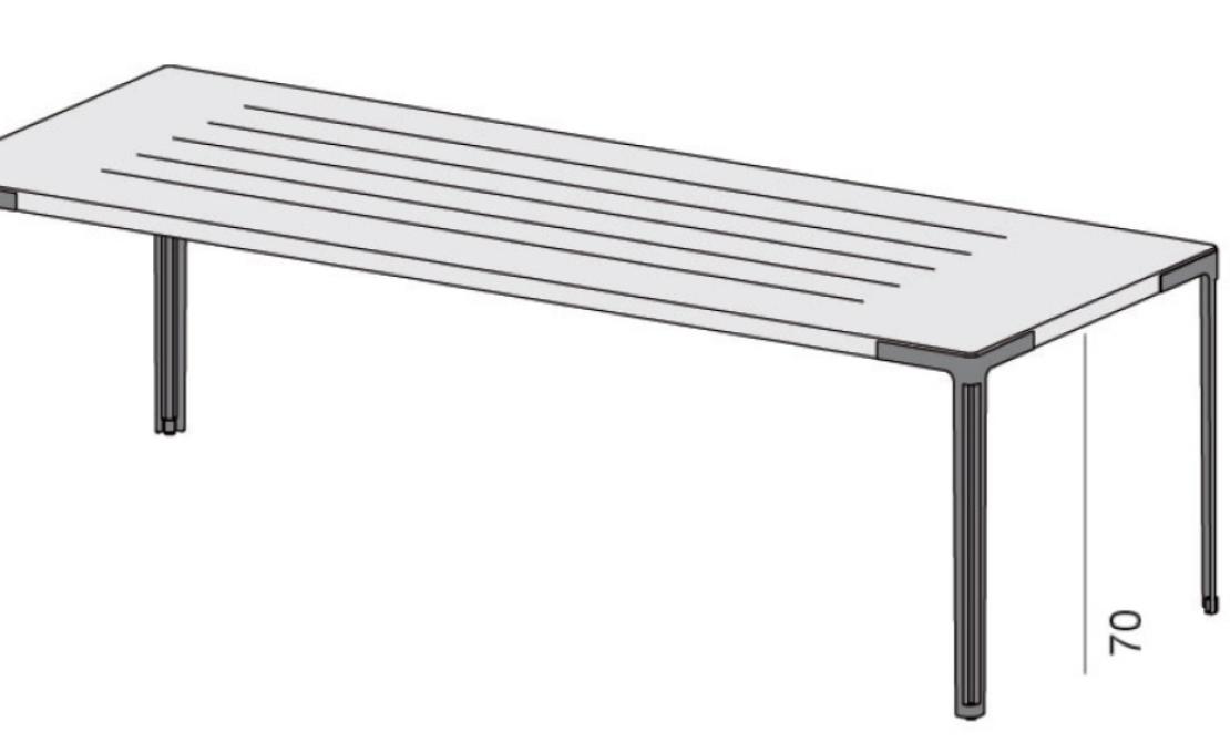 Уличный стол от фабрики Desalto модель FAN TABLE DESALTO