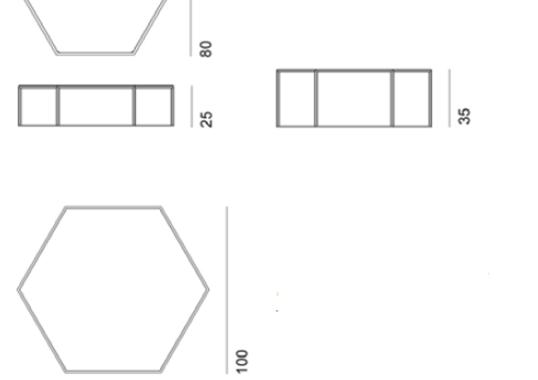 Журнальный столик Desalto Hexagon 690 Small Table image 2