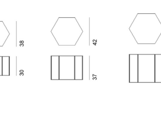 Журнальный столик Desalto Hexagon 691 Small Table image 2
