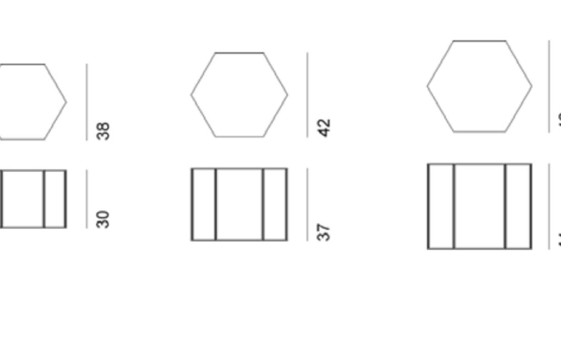 Журнальный столик от фабрики Desalto модель Hexagon 691 Small Table 