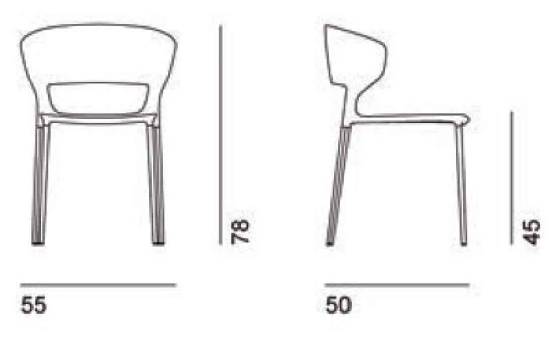 Стул от фабрики Desalto модель 707 Koki 