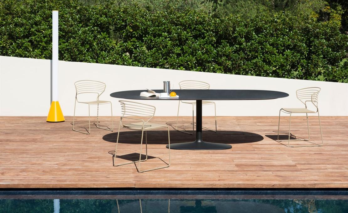 Уличный стул от фабрики Desalto модель KOKI WIRE 753 OUTDOOR 