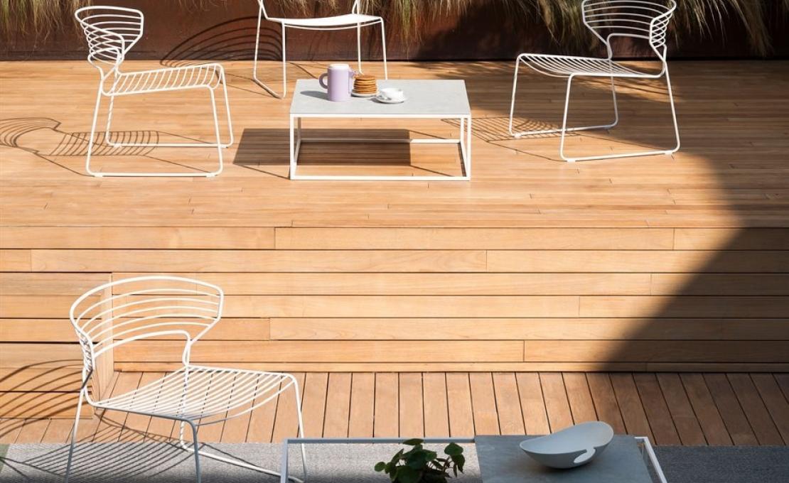 Уличный стул от фабрики Desalto модель KOKI WIRE 755 OUT_ LOUNGE 