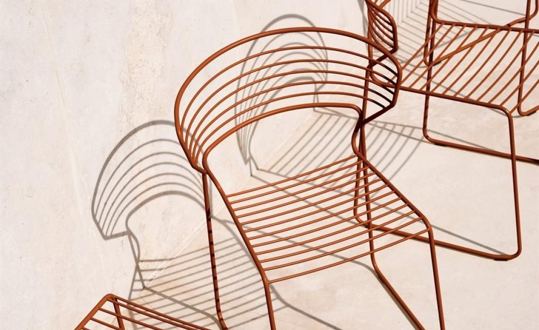 Уличный стул от фабрики Desalto модель KOKI WIRE 753 OUTDOOR 