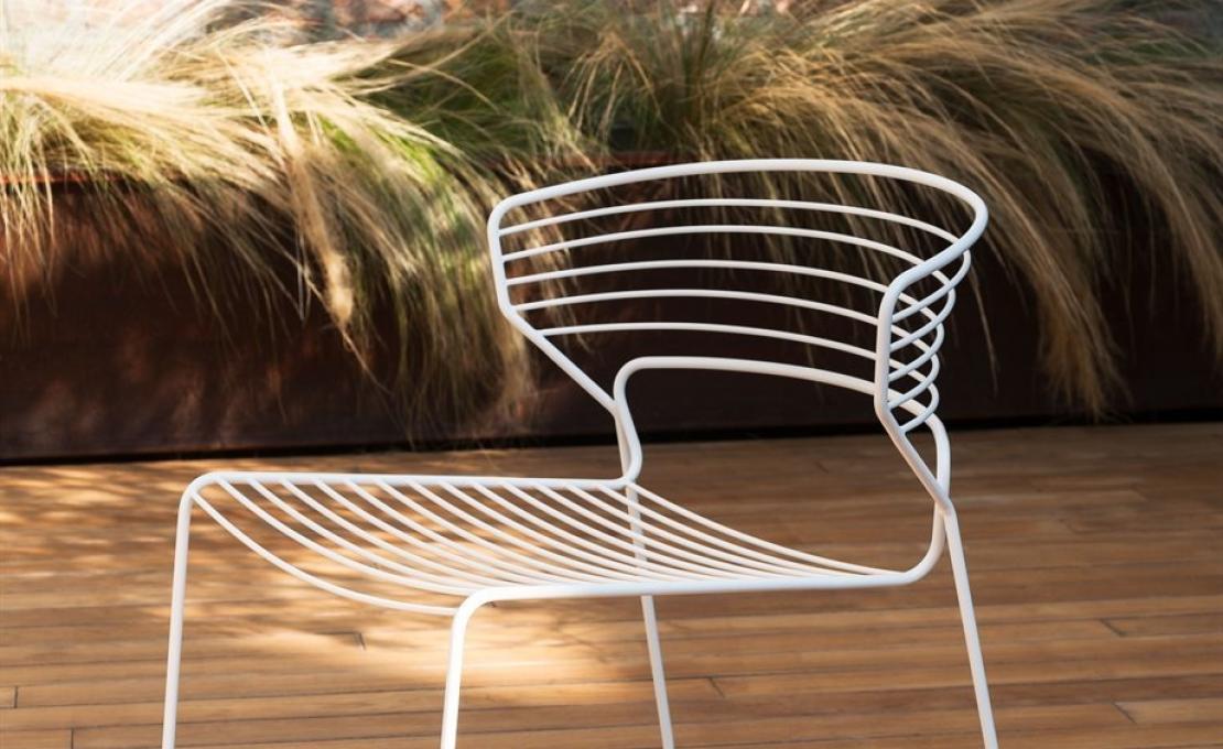Уличный стул от фабрики Desalto модель KOKI WIRE 755 OUT_ LOUNGE 