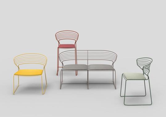 Стул от фабрики Desalto модель KOKI WIRE CORDA 