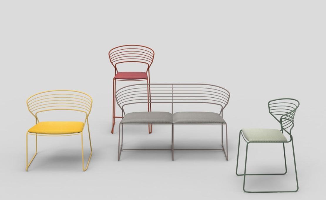 Стул от фабрики Desalto модель KOKI WIRE CORDA 