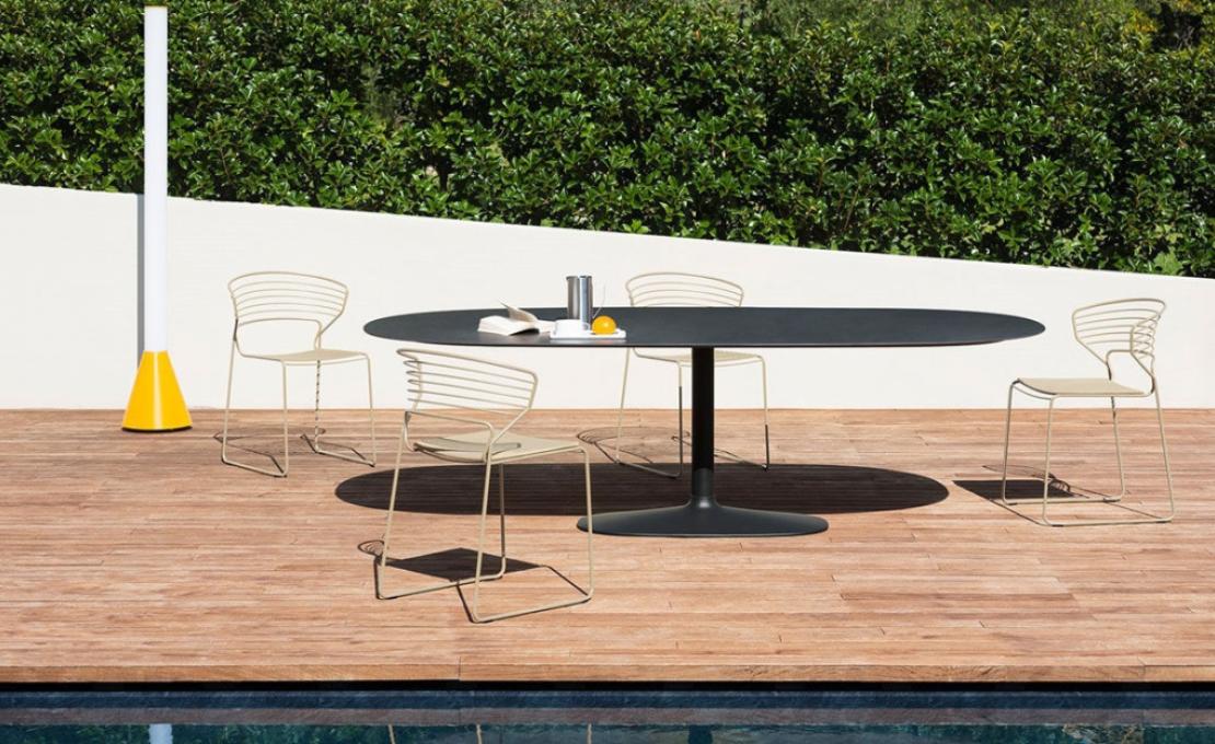 Стул от фабрики Desalto модель KOKI WIRE CORDA 