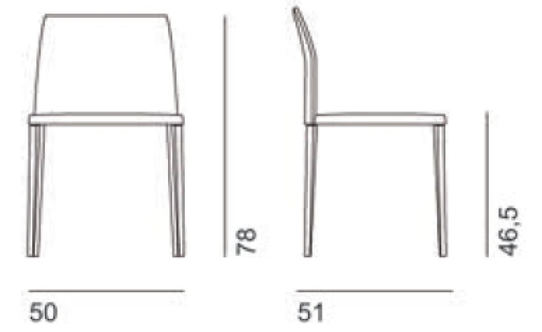 Стул от фабрики Desalto модель NARA 