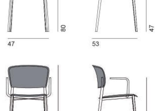 Стул Desalto Ply Upholstered Chair image 2