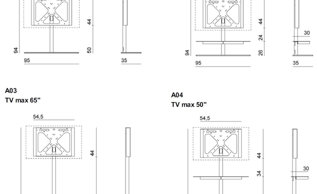 Тв Мебель от фабрики Desalto модель Sail 301 Tv System 