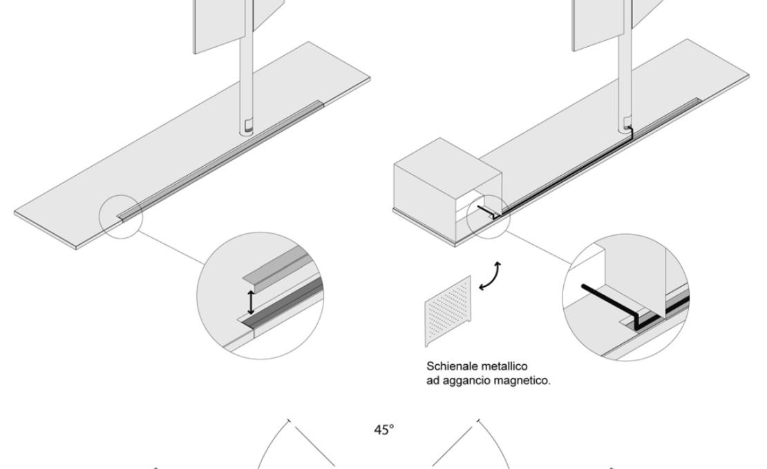 Тв Мебель от фабрики Desalto модель SAIL 302 TV SYSTEM