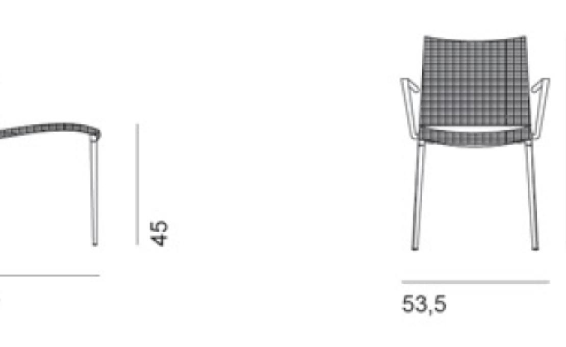 Уличный стул от фабрики Desalto модель SAND AIR OUTDOOR 