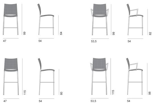 Уличный стул Desalto SAND AIR OUTDOOR STOOL image 2