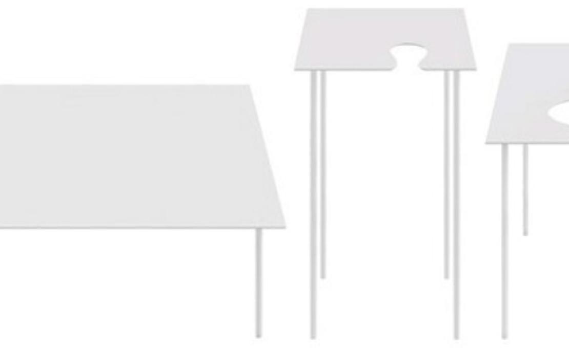 Журнальный столик от фабрики Desalto модель Softer T_Steel 688 Small Table 