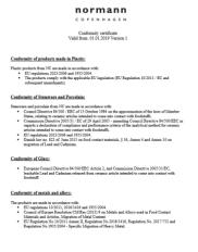 Подтвержденная подлинность – сертификат фабрики Normann Copenhagen