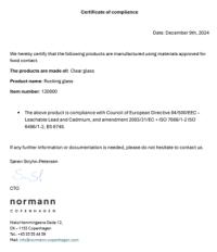 Подтвержденная подлинность – сертификат фабрики Normann Copenhagen