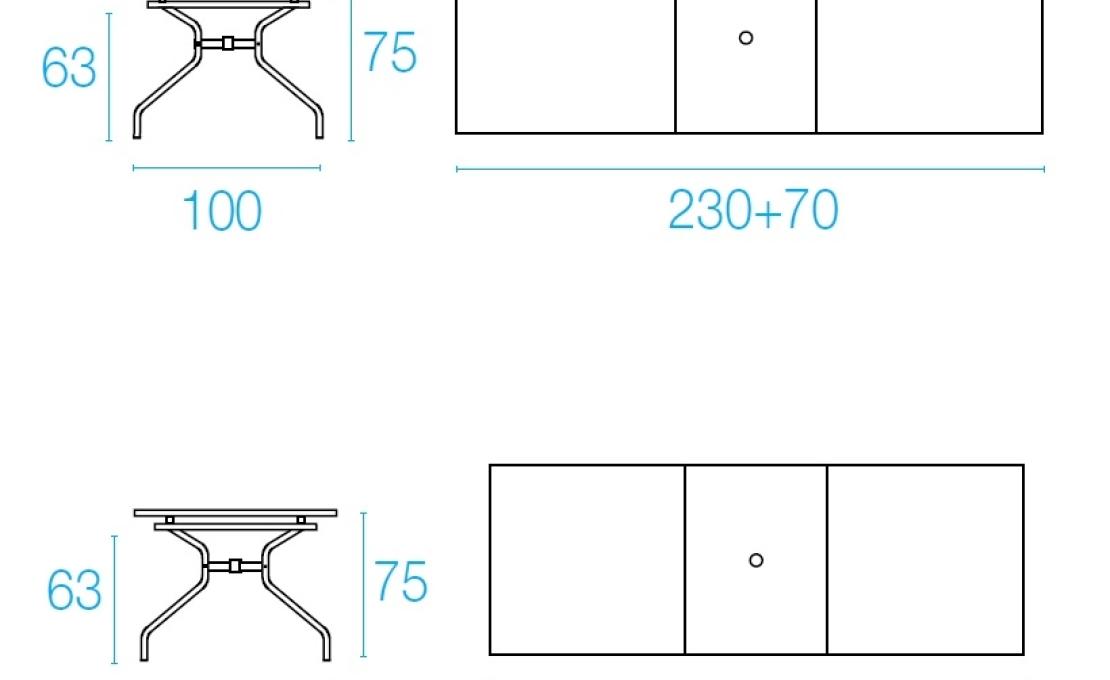 Уличный стол от фабрики Emu модель Athena Extendable Table