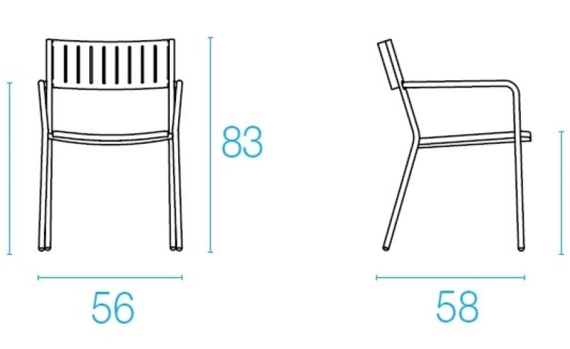 Уличное кресло от фабрики Emu модель 147 Bridge Arm