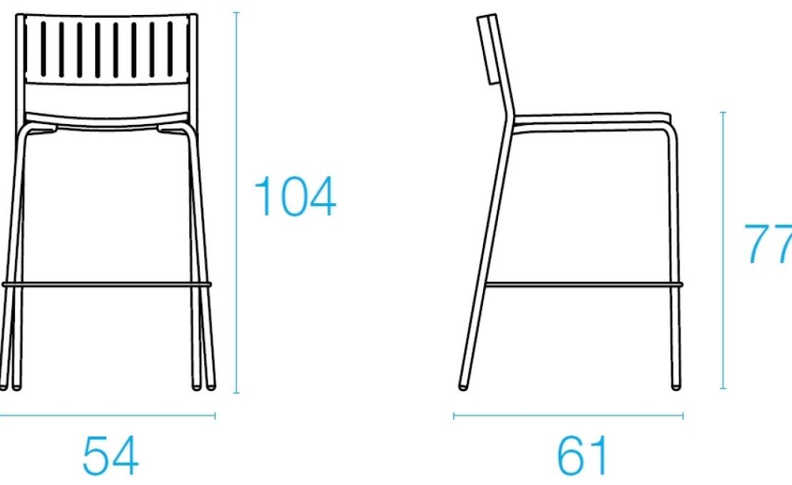 Уличный барный стул от фабрики Emu модель 148