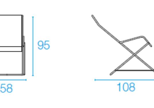 Шезлонг уличныйот фабрики Emu модель 170