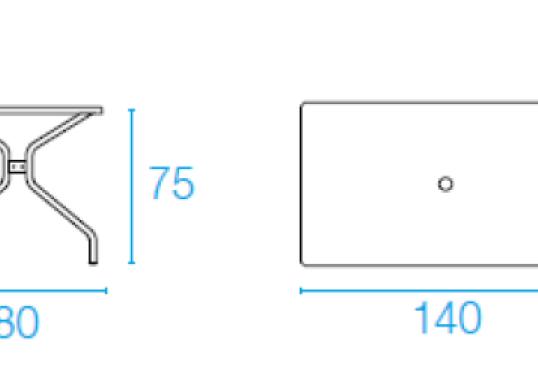 Уличный стол от фабрики Emu модель 80/CAMBIRECTANGULARTABLE