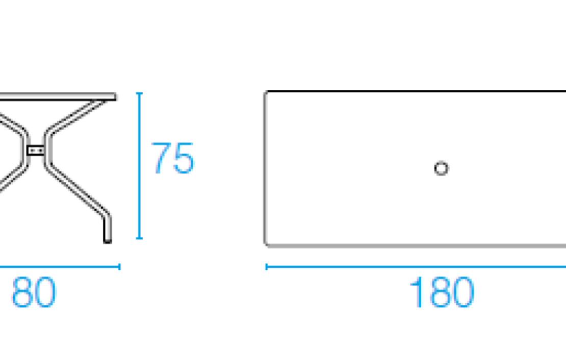 Уличный стол от фабрики Emu модель 80/CAMBIRECTANGULARTABLE