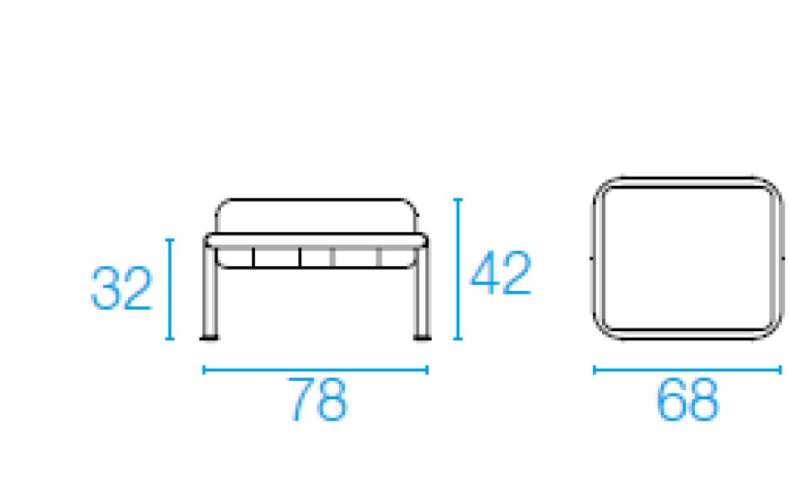 Уличный пуф от фабрики Emu модель 745