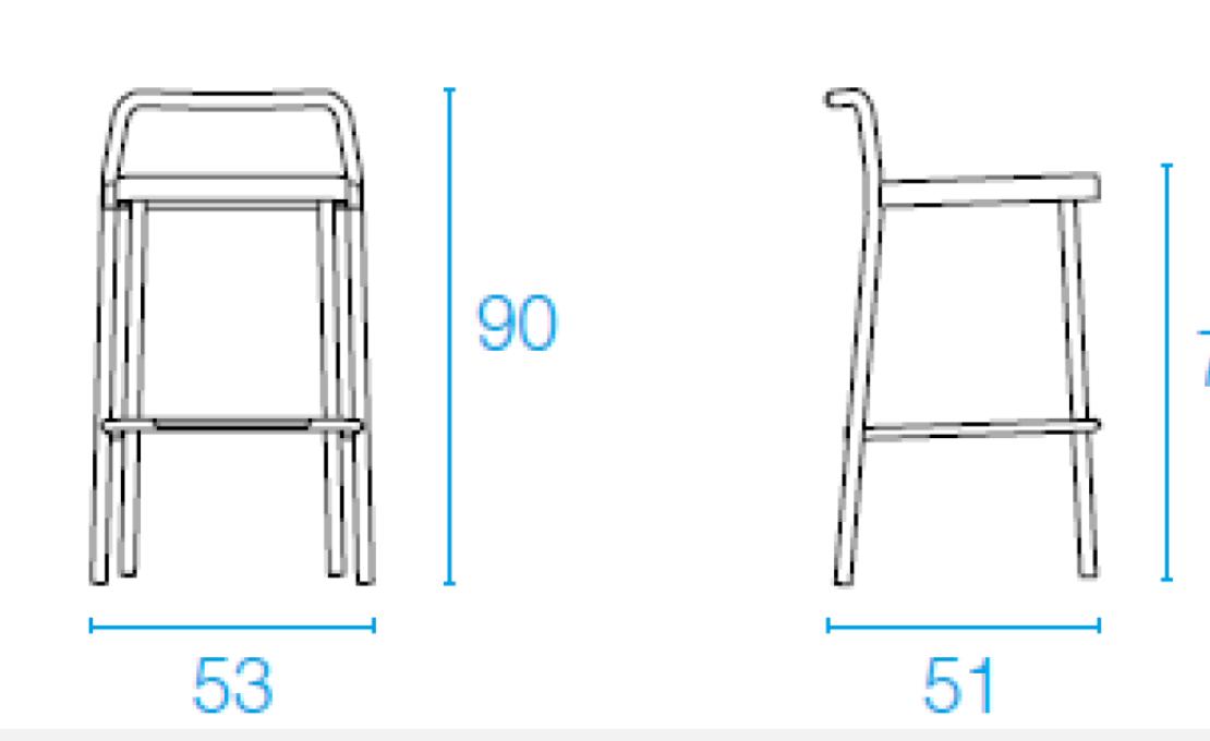 Барный стул от фабрики Emu модель 283 Grace 
