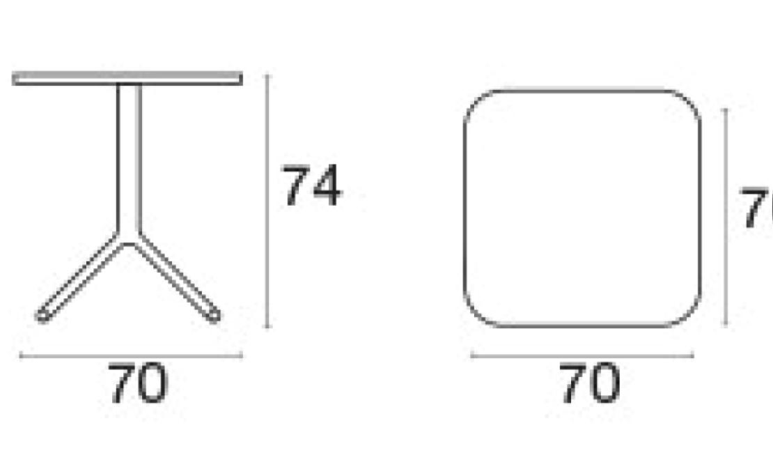 Стол от фабрики Emu модель 28GRACESQUAREBORDER +285