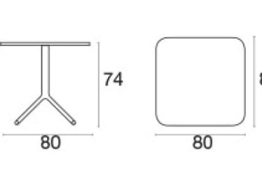 Стол от фабрики Emu модель 28GRACESQUAREBORDER +285