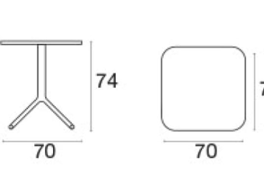 Стол от фабрики Emu модель 54GRACEROUNDBORDER+285