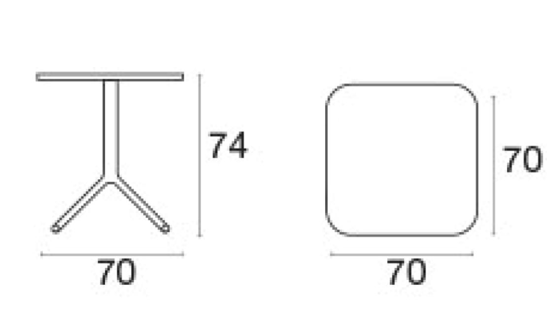 Стол от фабрики Emu модель 54GRACEROUNDBORDER+285