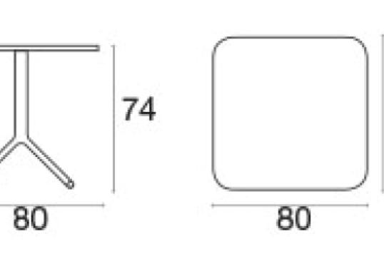 Стол от фабрики Emu модель 54GRACEROUNDBORDER+285