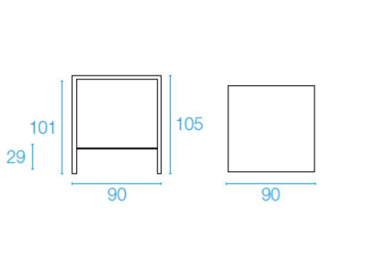 Стол от фабрики Emu модель 89NOVAHIGHTABLESQUARE