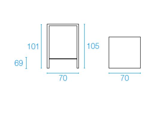 Стол от фабрики Emu модель 89NOVAHIGHTABLESQUARE
