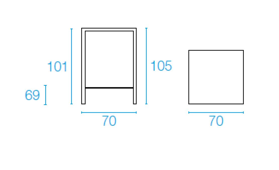 Стол от фабрики Emu модель 89NOVAHIGHTABLESQUARE
