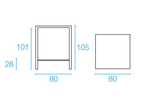 Стол от фабрики Emu модель 89NOVAHIGHTABLESQUARE