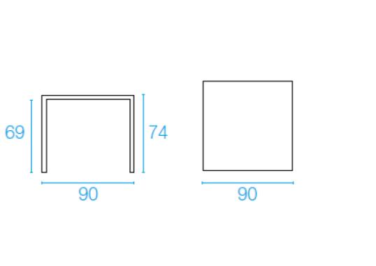 Стол от фабрики Emu модель 85NOVATABLESQUARE