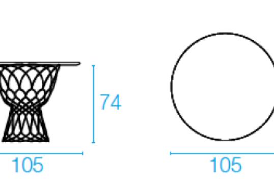 Уличный стол от фабрики Emu модель RETROUVEROUNDTABLE