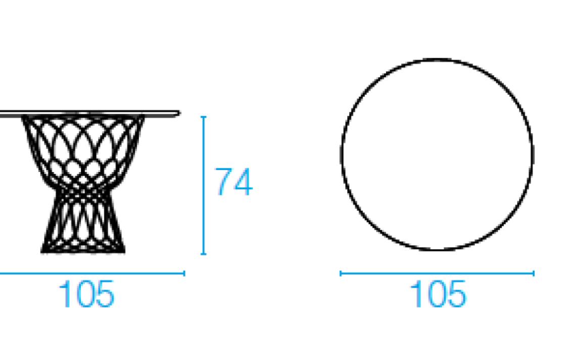 Уличный стол от фабрики Emu модель RETROUVEROUNDTABLE