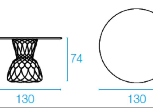 Уличный стол от фабрики Emu модель RETROUVEROUNDTABLE