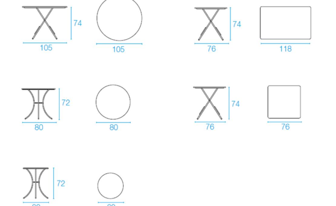 Уличный стол от фабрики Emu модель PIGALLE FOLDING TABLE
