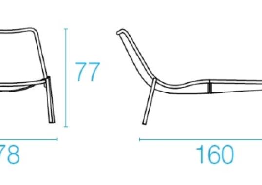 Шезлонг уличныйот фабрики Emu модель 468
