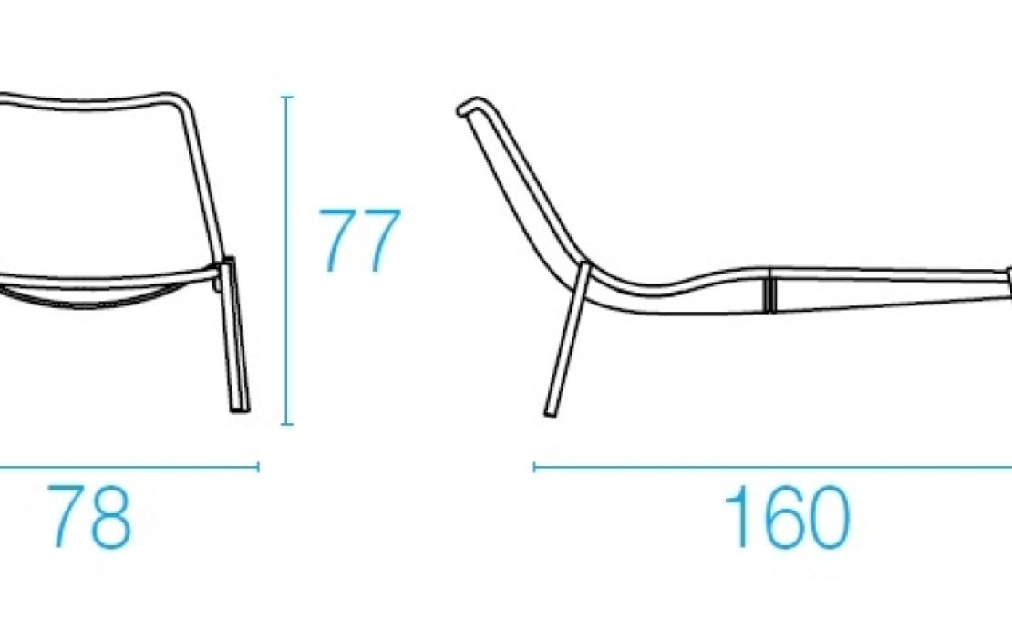 Шезлонг уличныйот фабрики Emu модель 468