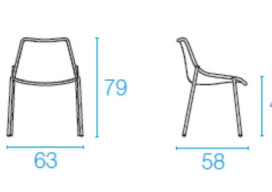 Уличный стул от фабрики Emu модель 465