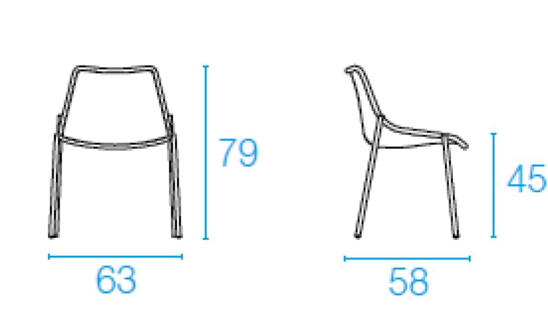 Уличный стул от фабрики Emu модель 465